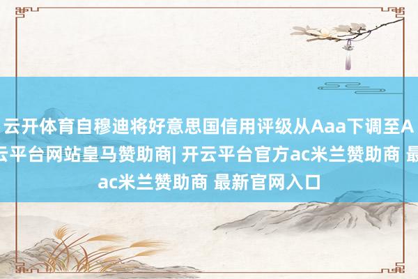 云开体育自穆迪将好意思国信用评级从Aaa下调至Aa1以来-开云平台网站皇马赞助商| 开云平台官方ac米兰赞助商 最新官网入口