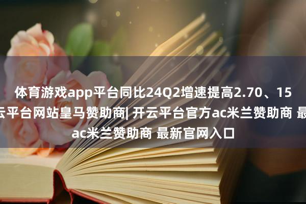 体育游戏app平台同比24Q2增速提高2.70、15.56pct-开云平台网站皇马赞助商| 开云平台官方ac米兰赞助商 最新官网入口