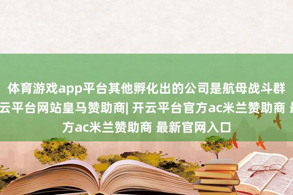 体育游戏app平台其他孵化出的公司是航母战斗群的一部分-开云平台网站皇马赞助商| 开云平台官方ac米兰赞助商 最新官网入口