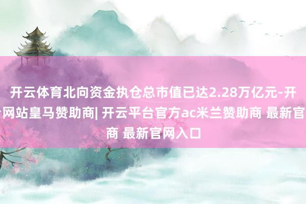 开云体育北向资金执仓总市值已达2.28万亿元-开云平台网站皇马赞助商| 开云平台官方ac米兰赞助商 最新官网入口